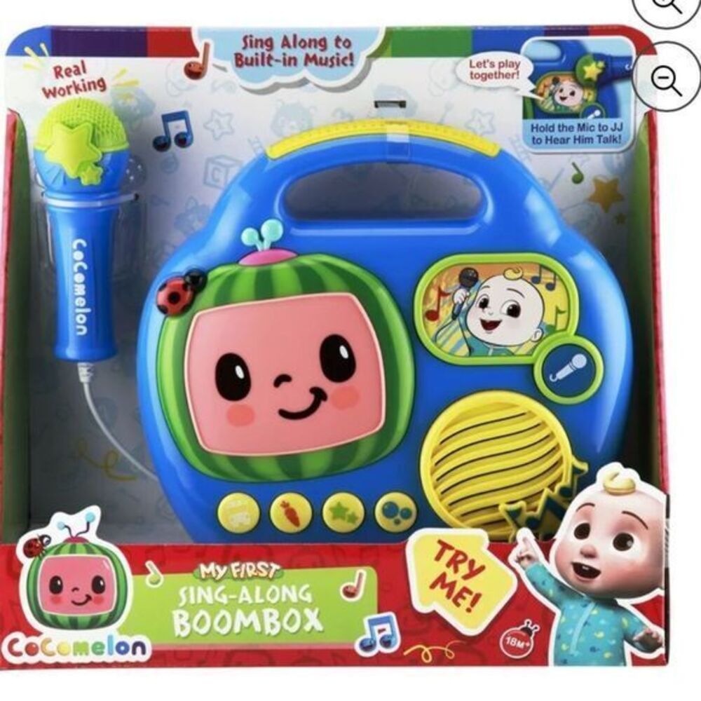 Amazon CoComelon Sing-Along Boombox - Blue and Yellow